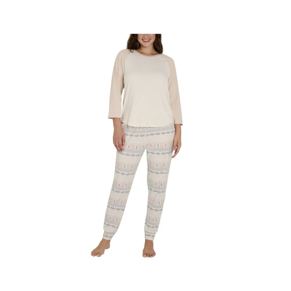 New Eddie Bauer Women’s’ 2-piece Ultra Soft Sleep Size 2XL In Tan Color
